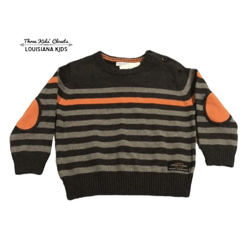 NEW Janie and Jack 18-24m Halloween Fall Striped Sweater